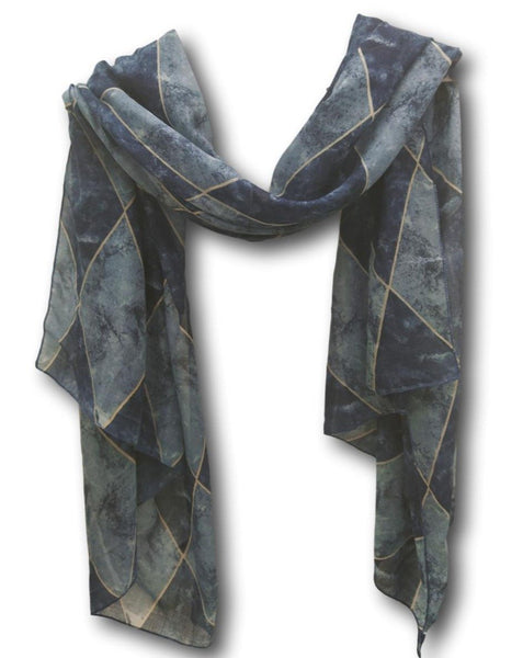  Blue triangles scarf