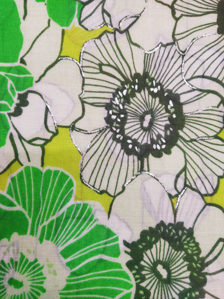 SC068 Green multi scarf