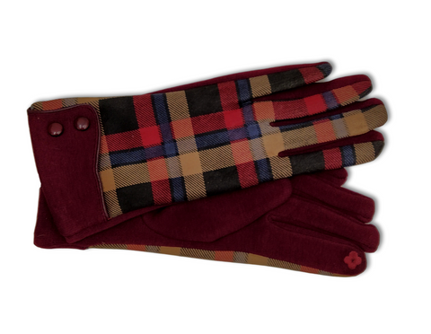 GL012 Red Check gloves