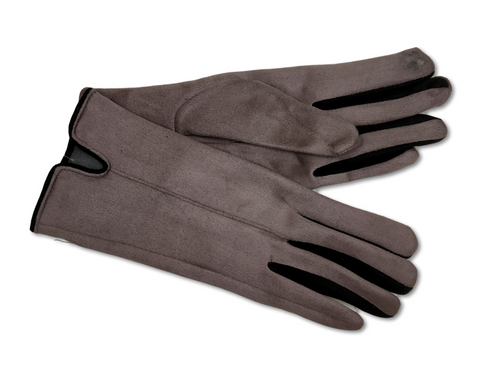 GL014 Grey Suede Two Tone Gloves