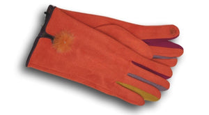 orange gloves