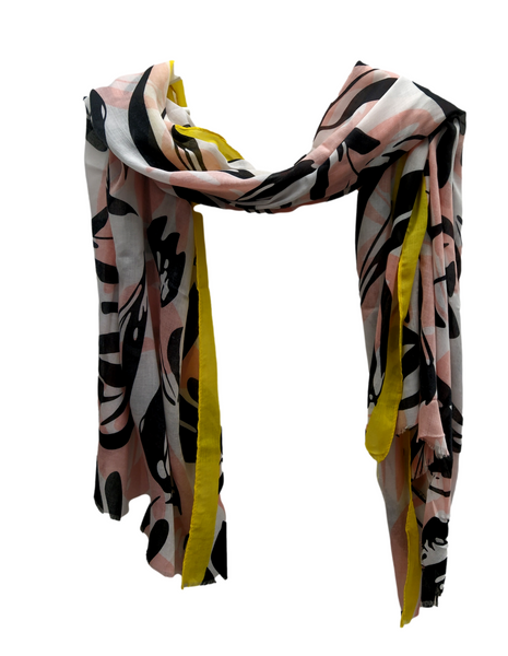 SC116 Pink tulips scarf