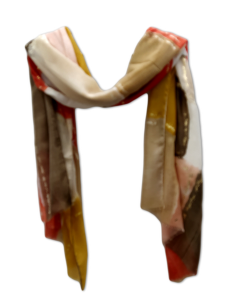  Orange, mustard and gold scarf