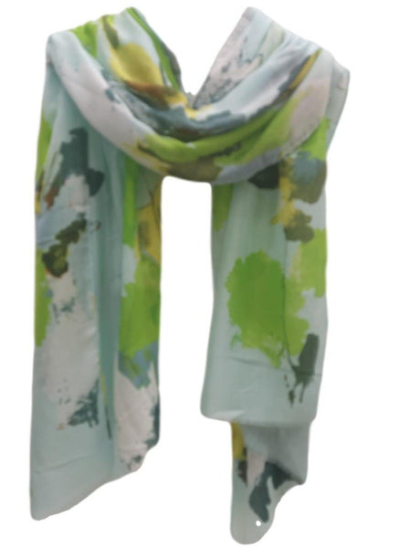  Pale blue green scarf