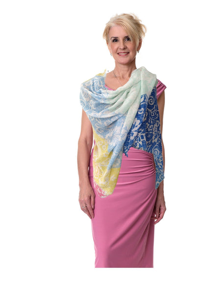 SC113 Thin multi coloured scarf