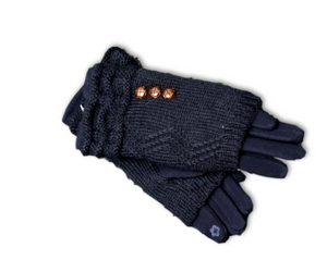 GL025 Navy double layer gloves