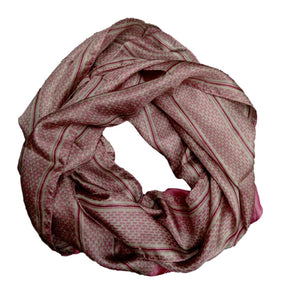  Pink and Grey silk scarf.