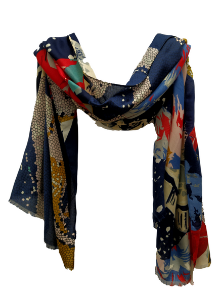 SC076 Multi coloured scarf