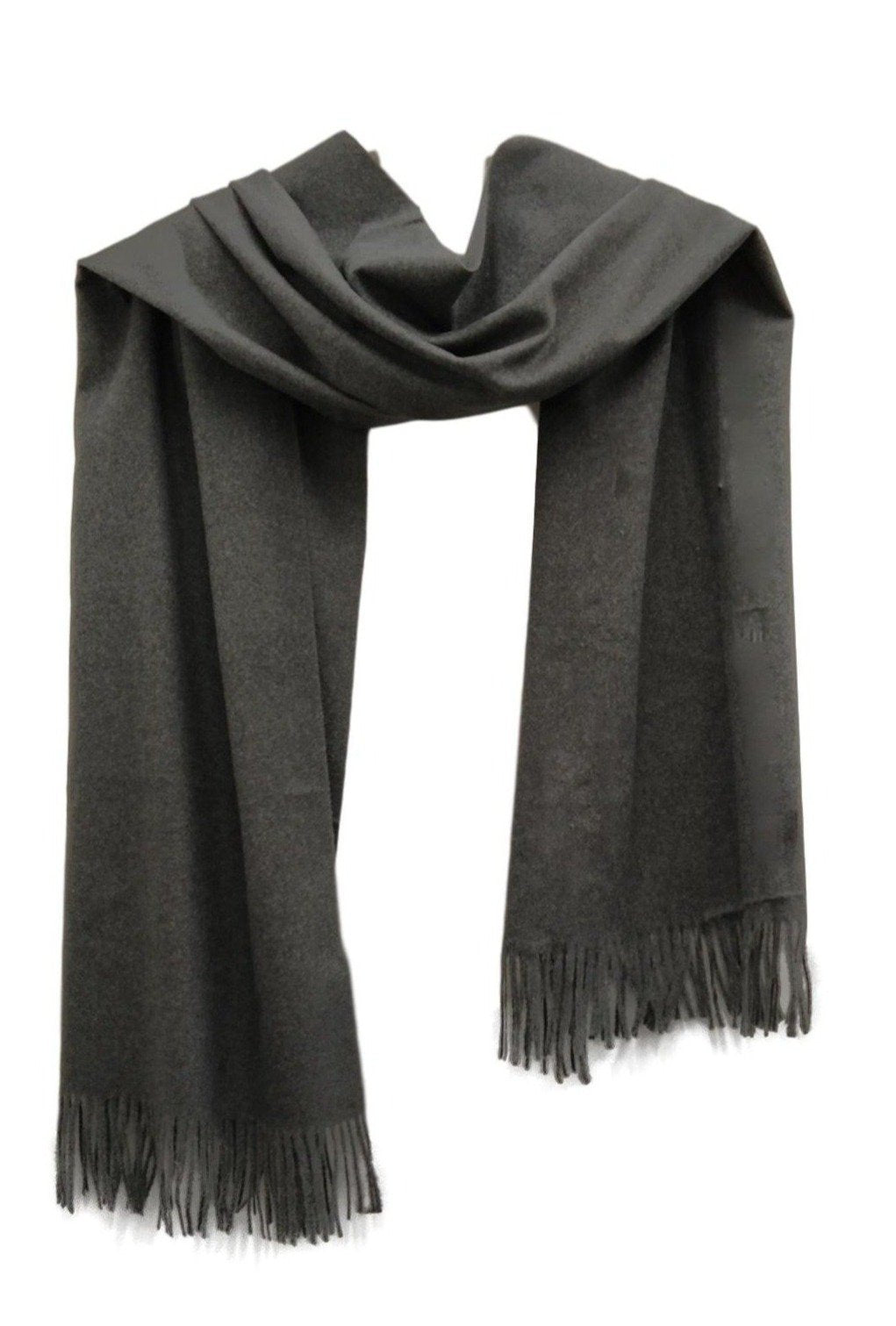  Heavy weight pashmina style scarf in dark grey