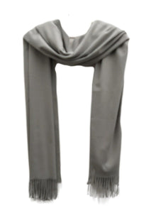 Heavy weight pashmina style scarf Pale grey