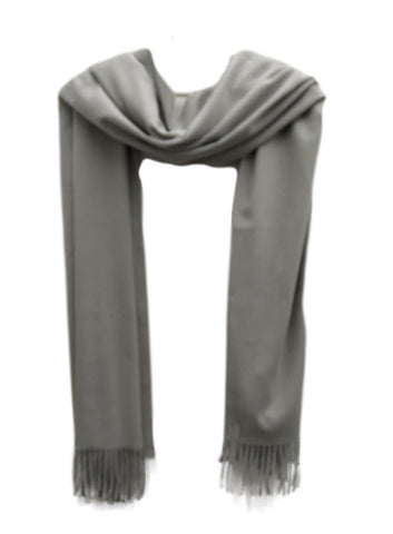 Heavy weight pashmina style scarf Pale grey